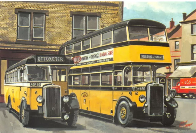 Old Bus  Postcard Stevensons  Large Size Unused  Very Good Mint