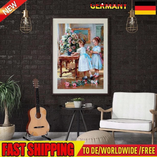Two Sisters Oil Paint By Numbers Kit DIY Acrylic Painting Frameless Gift (B2205)