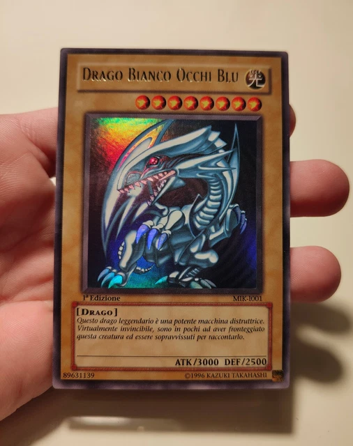 Yugioh Carta Tedesca: Drago Dagli Occhi Azzurri (BACH-DE037) Ultra Rara 1a Edizione - Battle Of Chaos - In Top Loader Ultra Pro Con Custodia