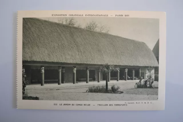 Cpa 1931 Exposition Coloniale De Paris Congo Belge Pavillon Des Transports