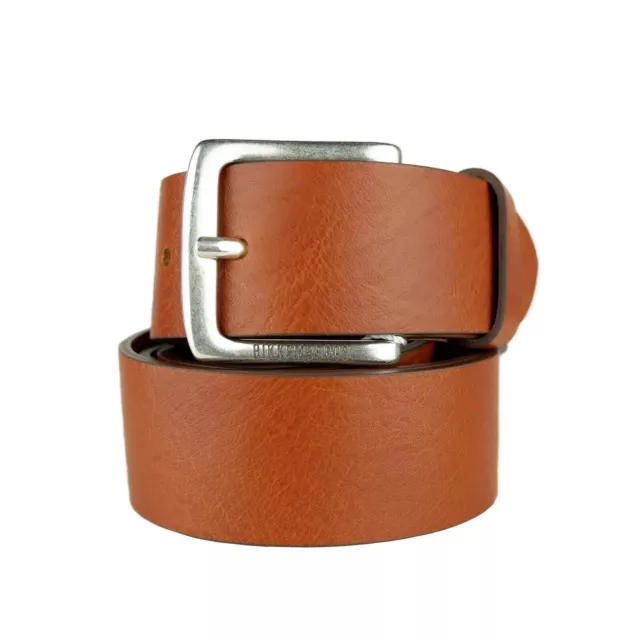 Bikkembergs Élégant Peau de Veau Homme Ceinture Avec Logo Détail Authentique