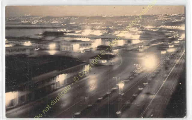 Format CPA Photo RPPC ALGERIE Alger n37 le port de nuit