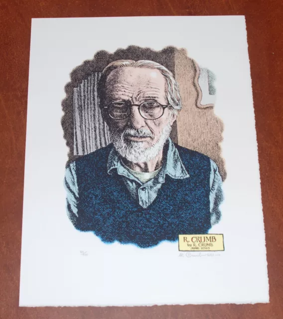 Signed Robert Crumb Self-Portrait Serigraph Art Print Poster S/# of 100 w/ COA