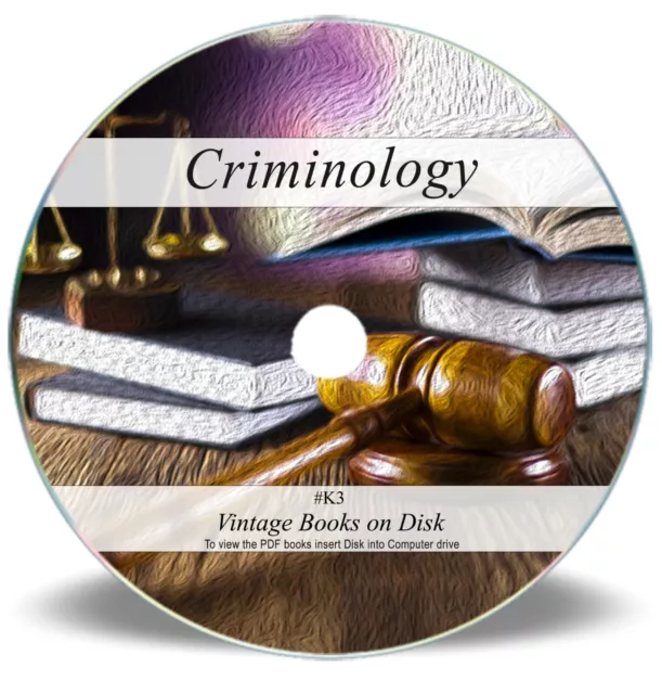 230 Old Criminology Books on CD Criminal Trials Psychopath Crime Law Prisons K3