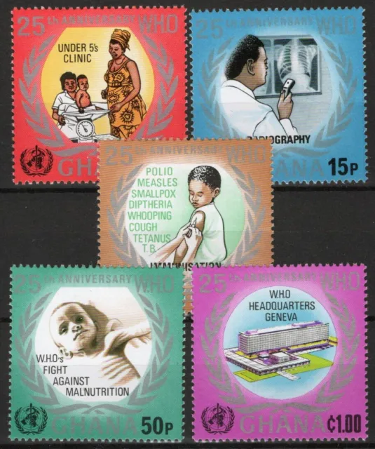 ZAYIX Ghana 479-483 MNH WHO Medical Immunization Radiology 021023S20