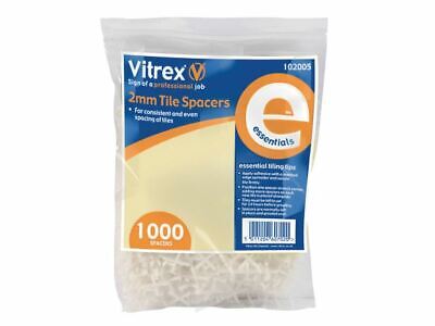 Vitrex - Entretoises de carrelage essentielles, 2 mm, paquet de 1000