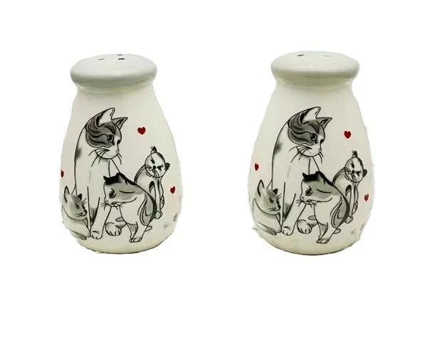 Duo salière et poivrière en barbotine | Selency
