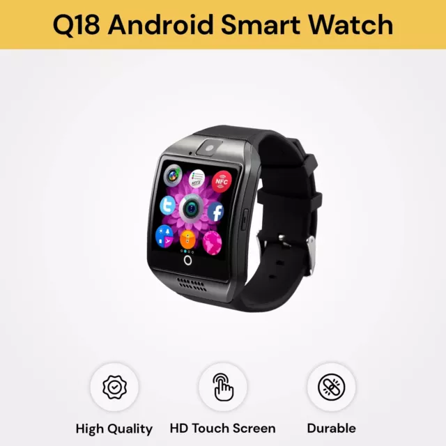 Q18 Bluetooth Smart Watch Phone Wrist Touch Screen watch Call GPS for Android AU 2