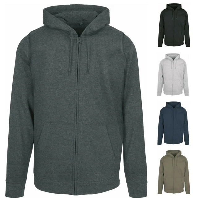 Uomo Felpa per Allenamento Zoodie con Zip e Cappuccio Taglie Forti XS-5XL