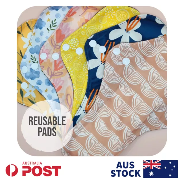 Washable Reusable menstrual / sanitary pads Charcoal Bamboo Panty Liners cloth