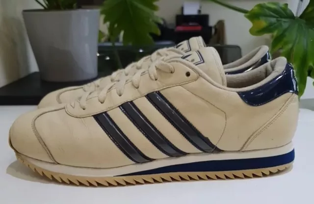 VINTAGE ADIDAS COUNTRY Ripple Og Trainers. Size 11.5 Uk. Beige Blu