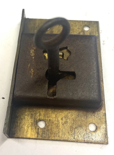 ANTIQUE GRANDFATHER / Longcase Clock Lock and Key : Working £45.00 ...
