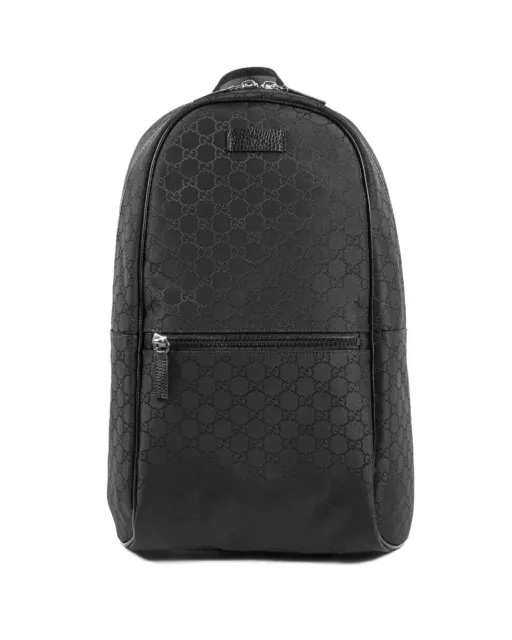 Gucci black sales monogram backpack