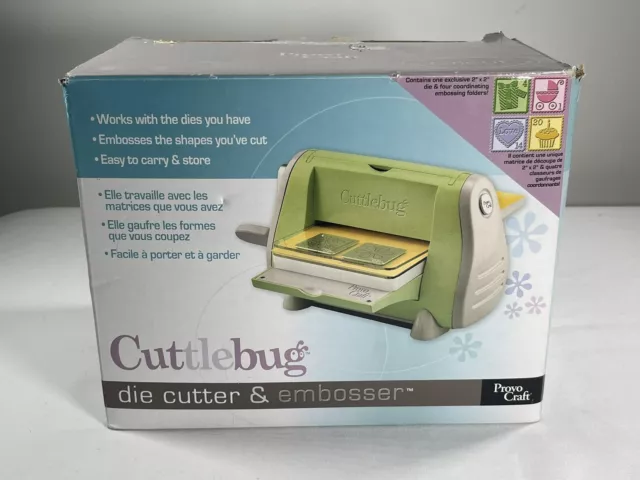 Provo Craft Cricut Cuttlebug Die Cutter and Embosser in Box with 48 Dies &  More