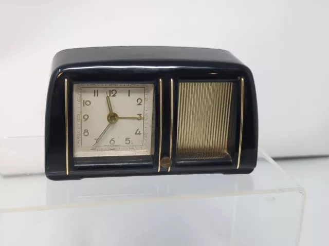 Vintage 5" Alarm Clock, Music Box, by Style King. Thorens Movement La Golondrina