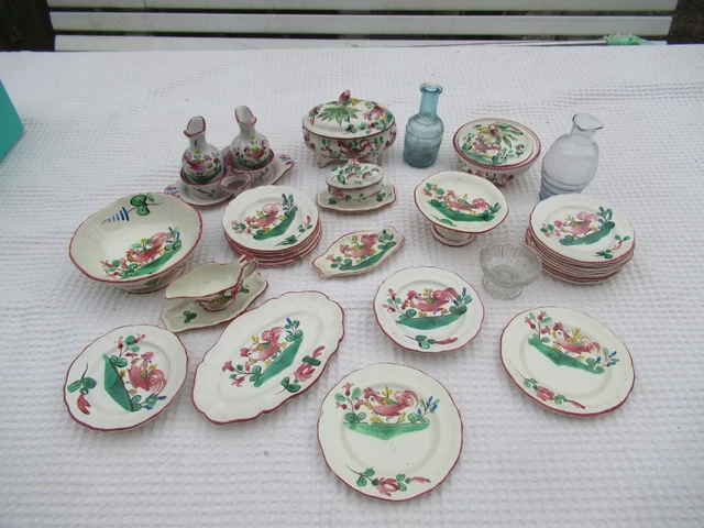 Dinette St Clement En Faïence Ancienne – Vaisselle Miniature Vintage