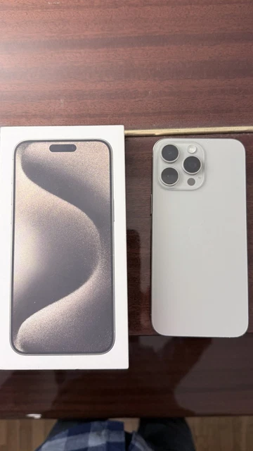 Vitre Arrière Nue Pour IPhone 15 Pro Max Bleu Titane - Neuf, Compatible Apple