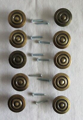Amerock cabinet knob round bullseye #589 1 1/2" x  6/8" Lot of 10 drawer dresser