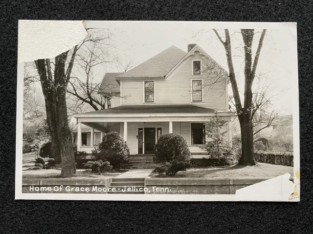Antique Jellico Tennessee TN Grace Moore Home RPPC Photo Postcard