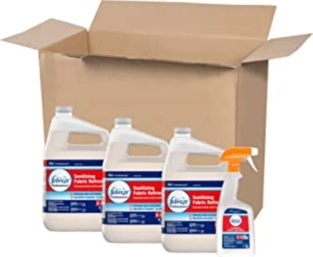 Professional Sanitizing Fabric Refresher, Light Scent,  3 Gallon Bottle Set