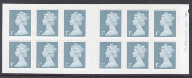 MF6 12 x 1st class stamps barcode booklet Self Adhesive MINT/MNH - No Cylinder