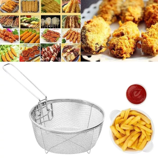 Deep Fry Basket Mesh Stainless Steel Fryer / Deep Frying / Chips Kitchen Tools-