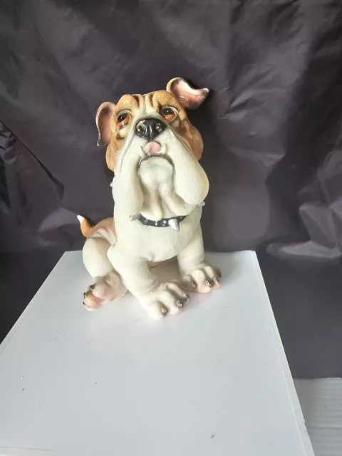 English Bulldog Resin Figurine Sculpture Puppy Dog Pet Animal Lifelike 7" L
