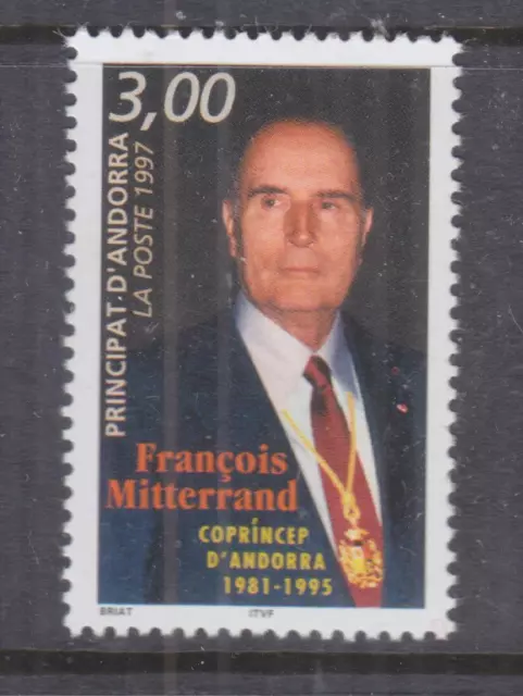 ANDORRA, FRENCH, 1997 Mitterand, 3f., mnh.