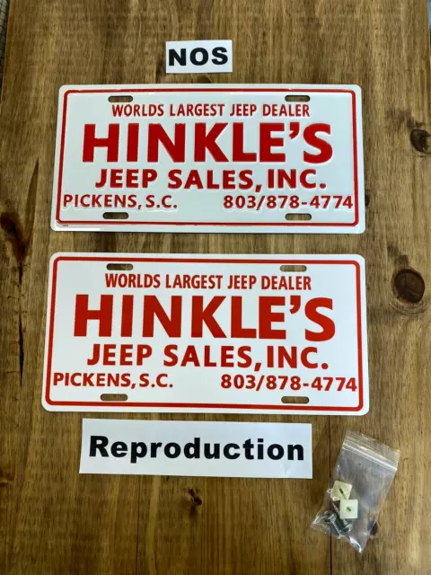 HINKLES Jeep Vanity License Plate Reproduction for AMC Jeep