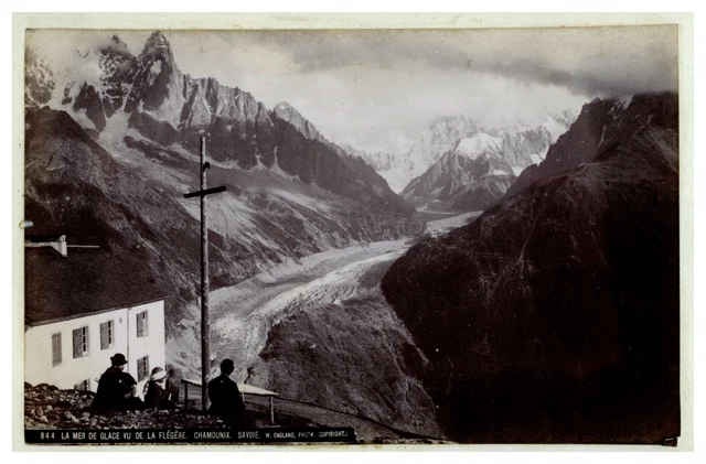 Tirage Argentique Vintage Chamonix Mer De Glace – Format 16,5x22 Cm, Circa 1900, Tirage Original