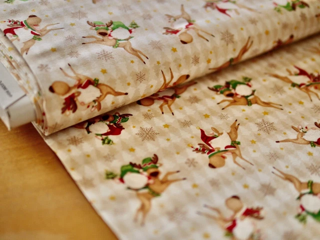 Henry Glass Tela Patchwork Timber Gnomies Weihnachtsstoff Alce Y Gnomo