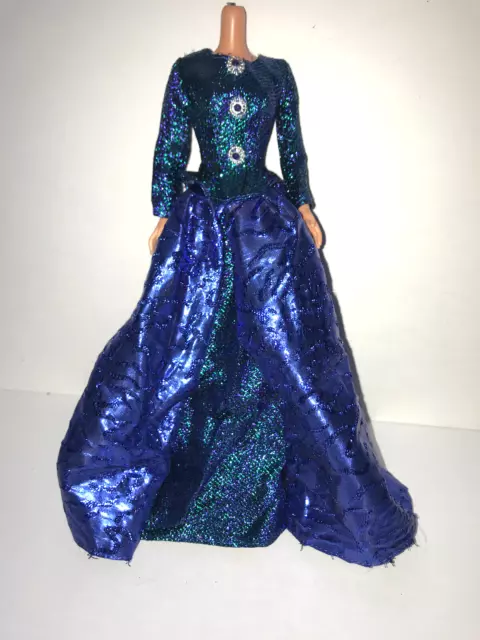 Barbie Doll Clothing Sapphire Sophisticate Blue 2-Piece Ballgown Dress Mattel 97