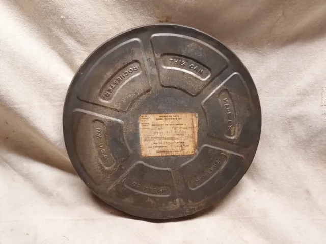 Vintage Large Eastman Kodak Metal Film Canister  14.5" Round X 1.5 " High Empty