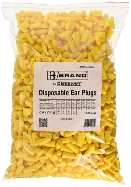 QED301 Soft Foam Ear Plugs Work Sleep Snoring Noise Cancelling Motorcycle Yellow
