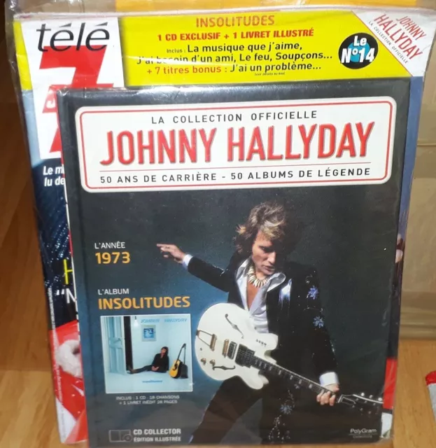 Neuf Scelle Johnny Hallyday Tele 7 Jours + Livre + Cd Insolitudes