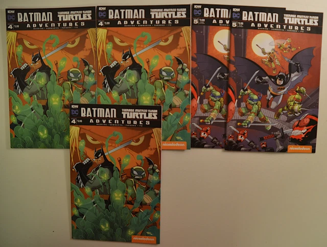 Batman Teenage Mutant Ninja Turtles Adventures Lot 5 #4 x3,5 x2 DC 2017 Comics