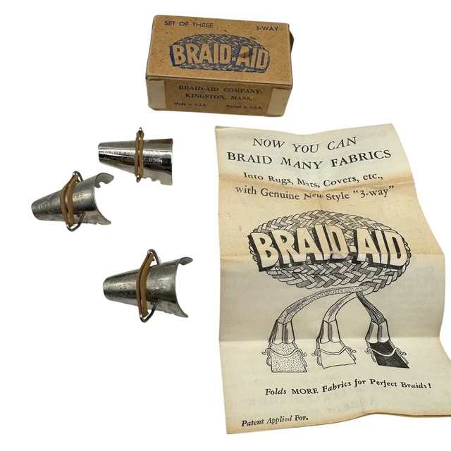 VINTAGE BRAID-AID BRAIDKIN RUG NEEDLE
