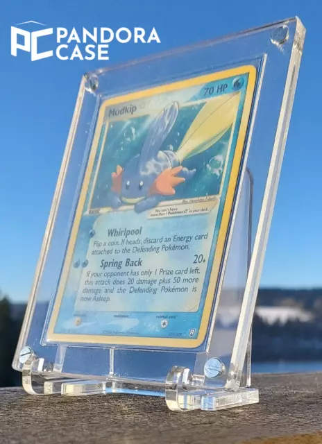 Clear acrylic case - Frame 1 Card under Sleeve - UV RESISTANT - Pokemon MTG