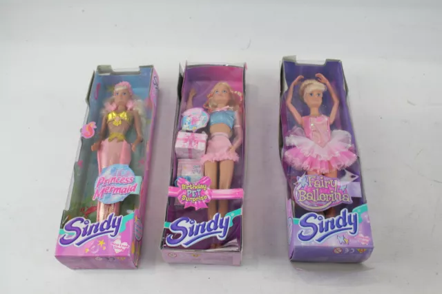 Sindy Dolls 2000s Vivid Imaginations Boxed Unopened Inc Princess Mermaid Etc x 3