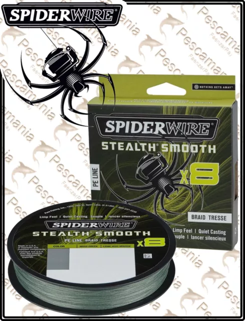 Multifibre Spiderwire Stealth Smooth 8 Vert 165 Yards - 150mt Tressé