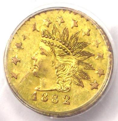 1882 Indian 50C California Gold Half Dollar Coin BG-1077 - PCGS UNC (MS) - R6+