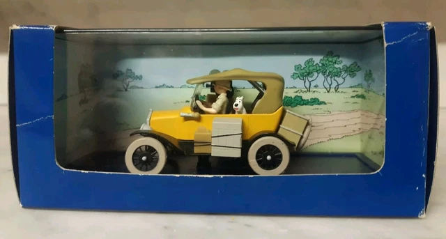 Voiture tintin 1/24 N°5 la Ford T Possible marques sur boîte plexiglas - Collection