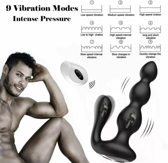 Anal-Sex-Butt-Plug-Anus-Vibrator-Male-Prostate-Massager-Dildo-Beads-Toys-Couple