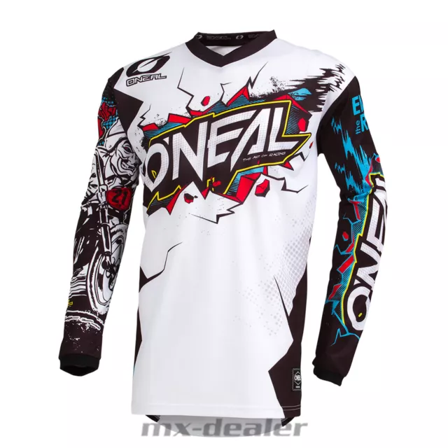 O'Neal Element Villain Blanc Pantalon Jersey Motocross Enduro Quad Combo Break 3