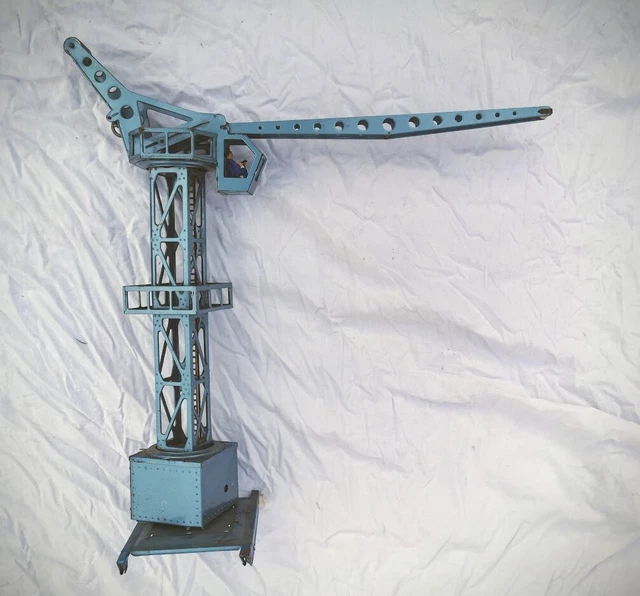 Jouet Ancien Joustra – Grue à Benne Preneuse Kraan 496, Camion En Tôle, France