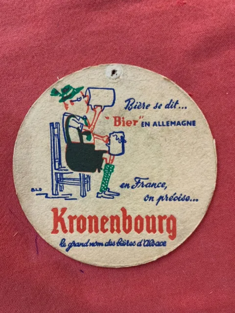 Ancien Sous-Bock - Kronenbourg Le Grand Nom Des Bières D'alsace Jp Nuss