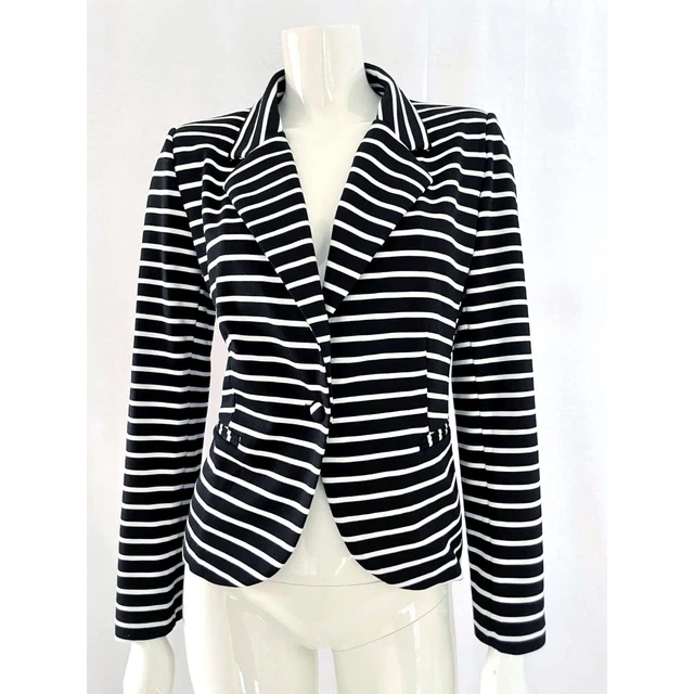 Blazer Vintage Années 60-70 - Taille 12 - Violet Rayé - Style Rétro Go-go - Occasion Parfait état