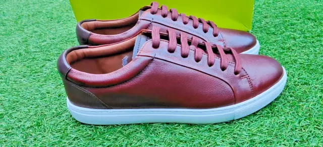 Ted Baker Udamo mens brown leather trainers size