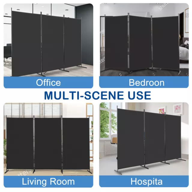 Folding 3/4/6 Panels Room Divider Freestanding Wall Privacy Screen Protector 3