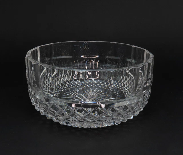 Elegant Vintage Anglo Irish Cut Glass Crystal 8" Fruit Centerpiece Bowl